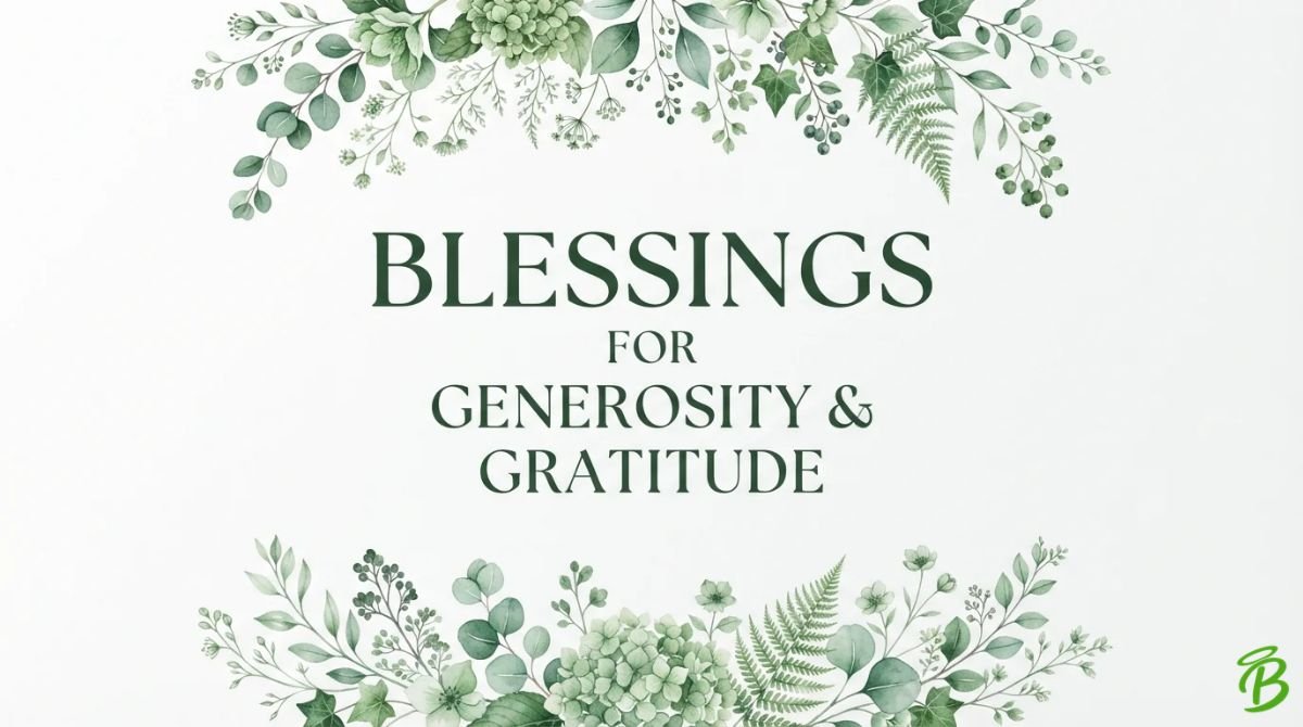 Blessings for Generosity & Gratitude