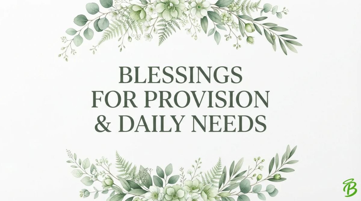Blessings for Provision & Daily Needs