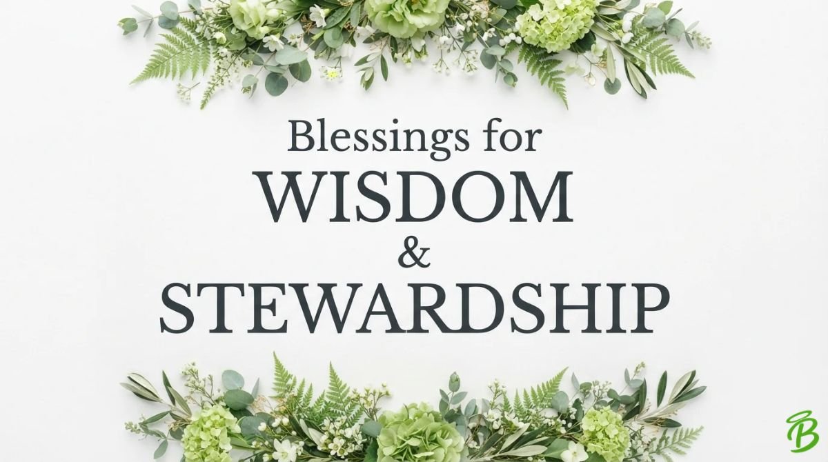 Blessings for Wisdom & Stewardship
