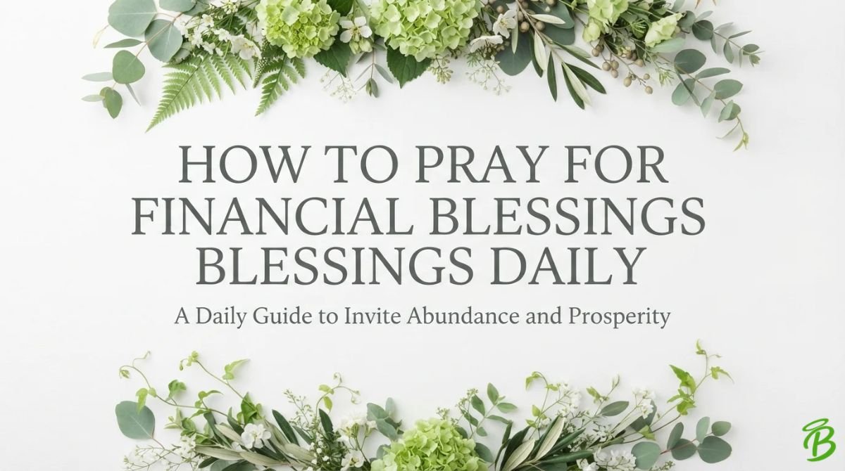 How to Pray for Financial Blessings Daily