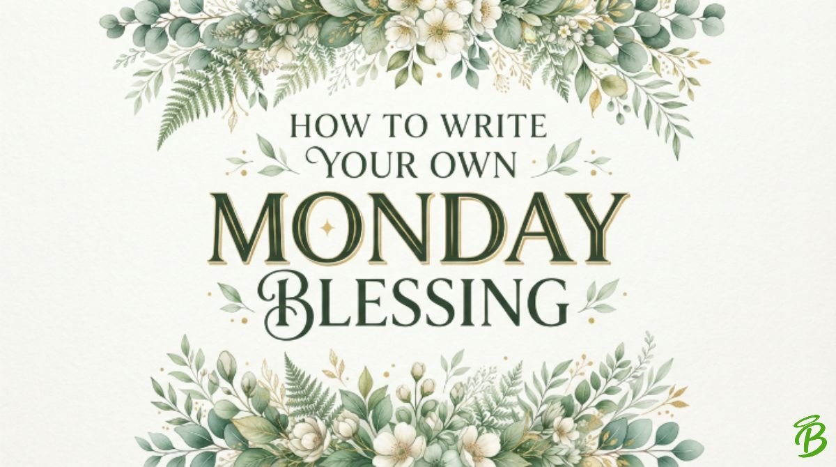 How to Write Your Own Monday Blessing