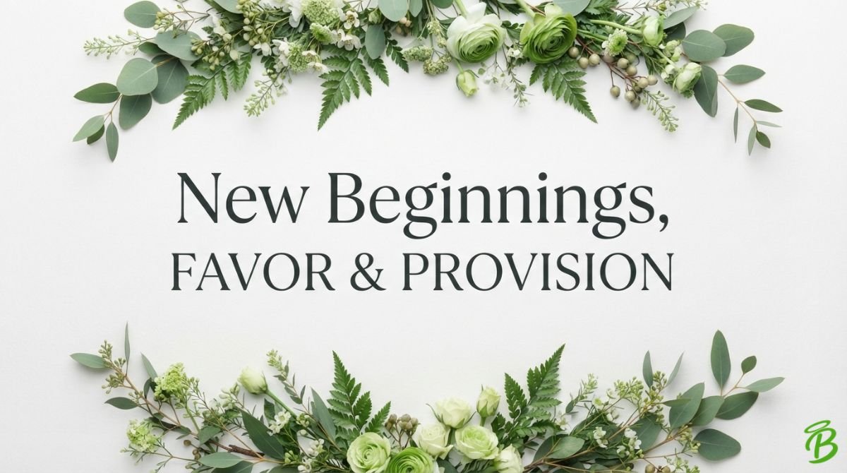 New Beginnings, Favor & Provision