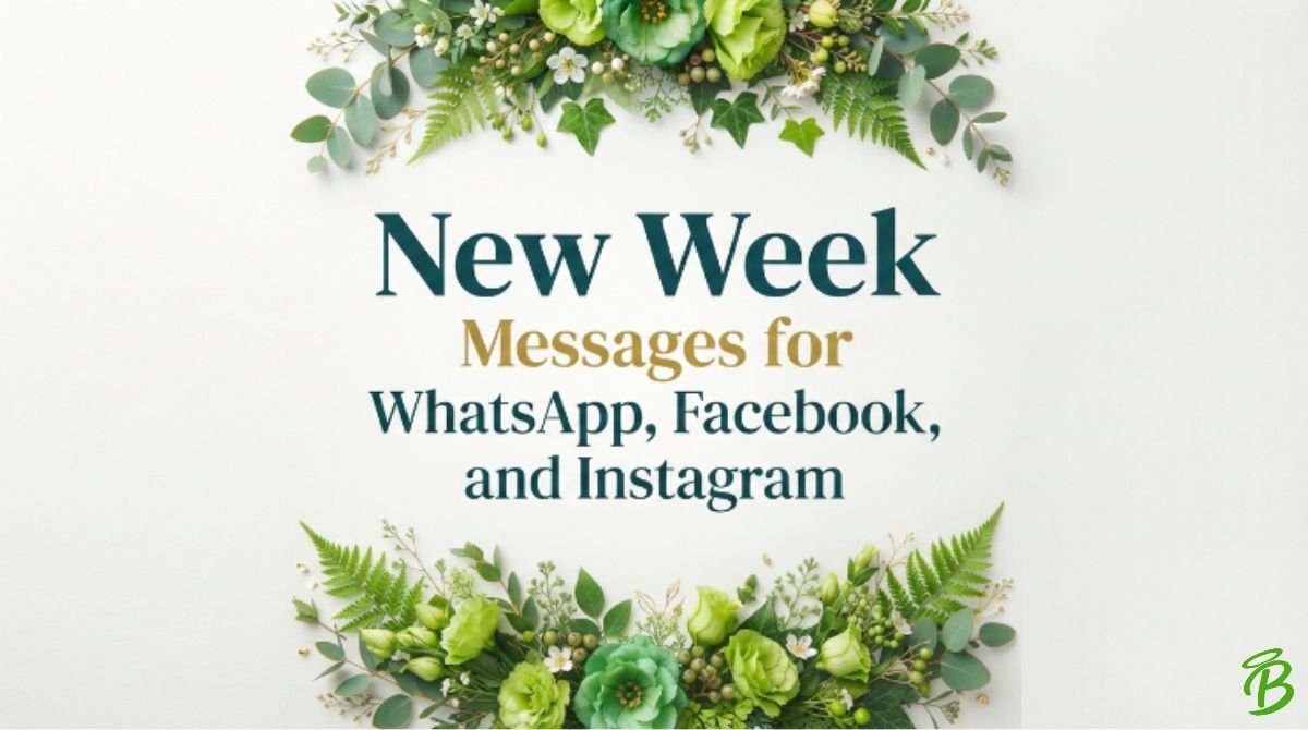 New Week Messages for WhatsApp, Facebook, and Instagram