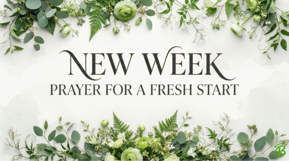New Week Prayer for a Fresh Start