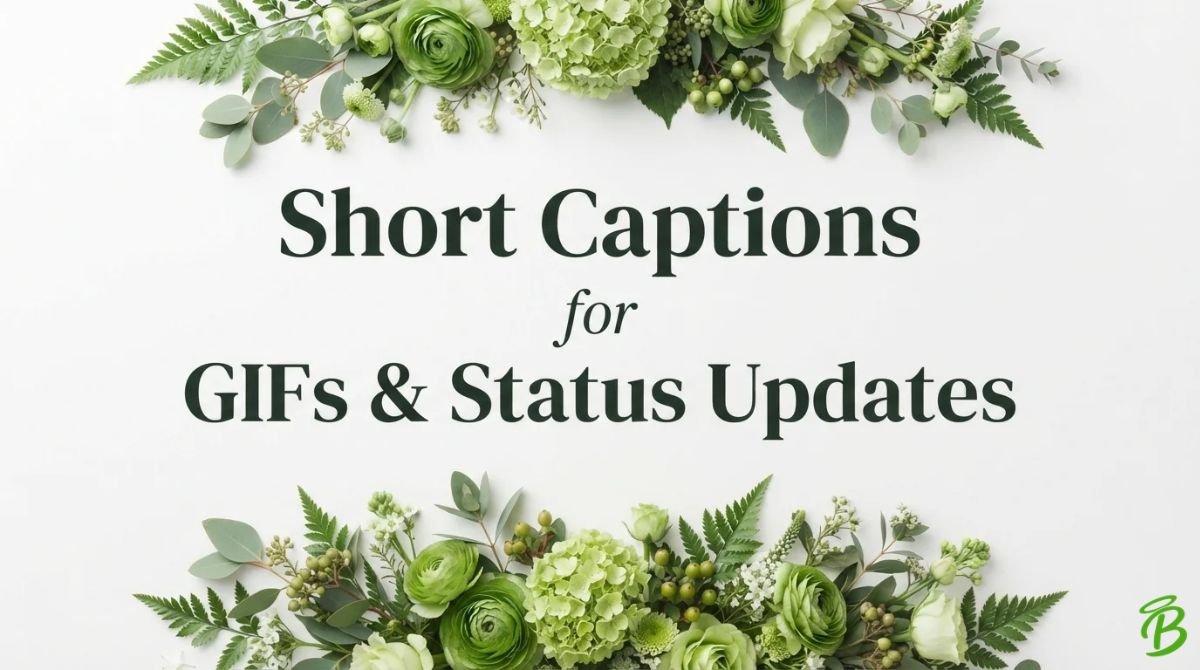 Short Captions for GIFs & Status Updates
