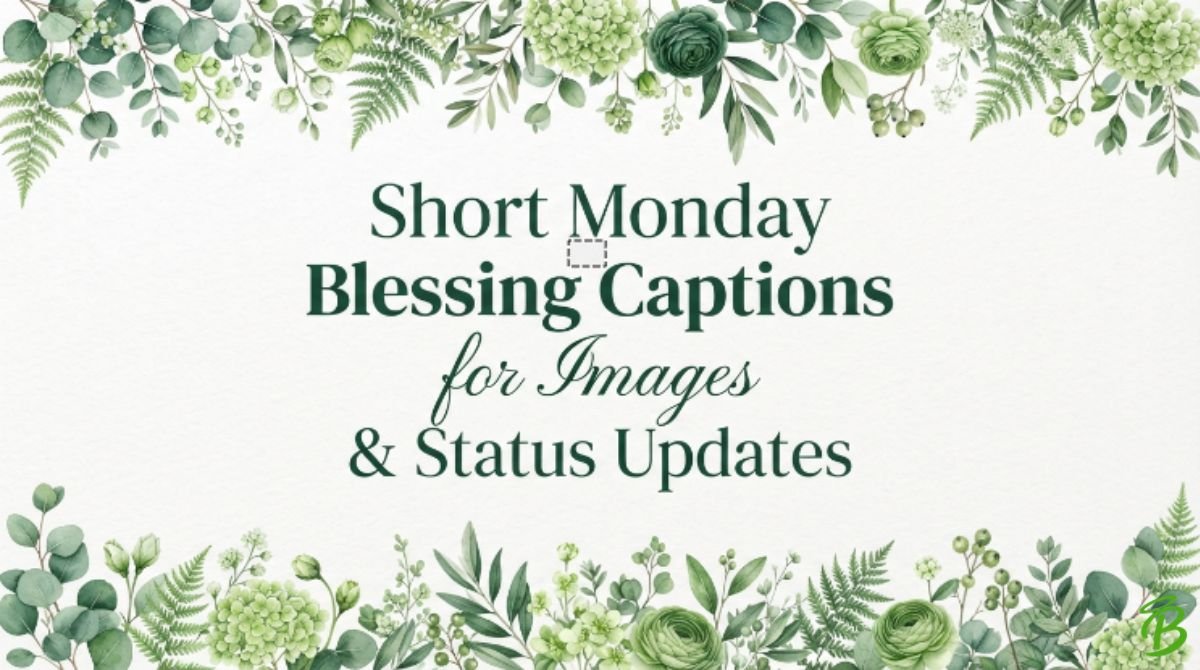 Short Monday Blessing Captions for Images & Status Updates