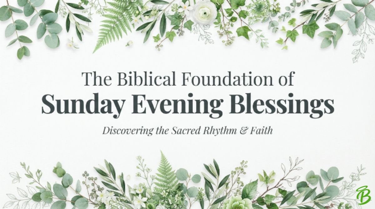 The Biblical Foundation of Sunday Evening Blessings