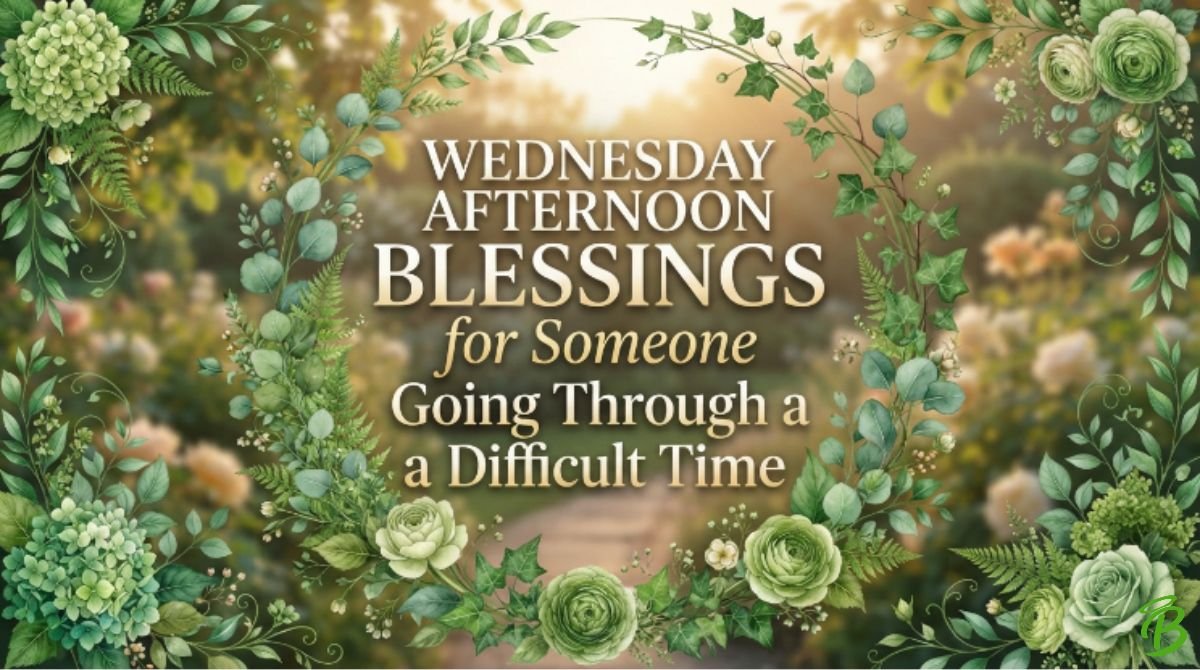 Wednesday Afternoon Blessings for Someone Going Through a Difficult Time