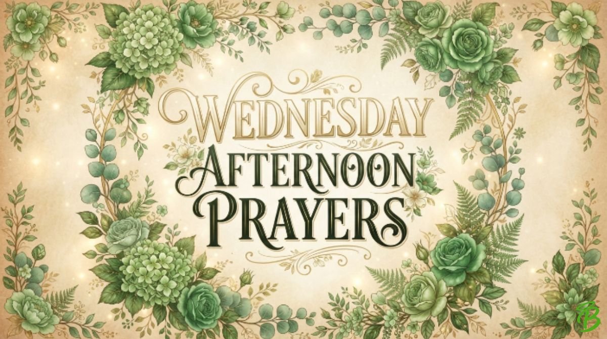 Wednesday Afternoon Prayers