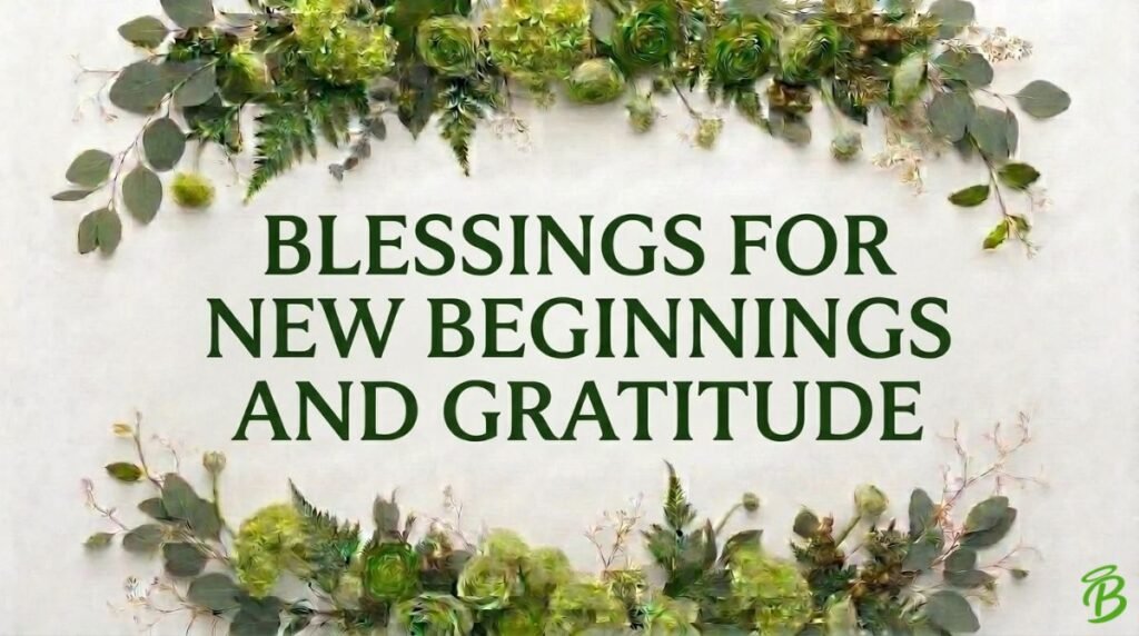 Blessings for New Beginnings and Gratitude