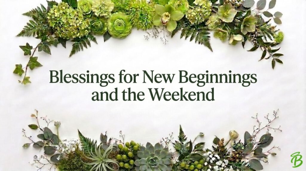 Blessings for New Beginnings and the Weekend