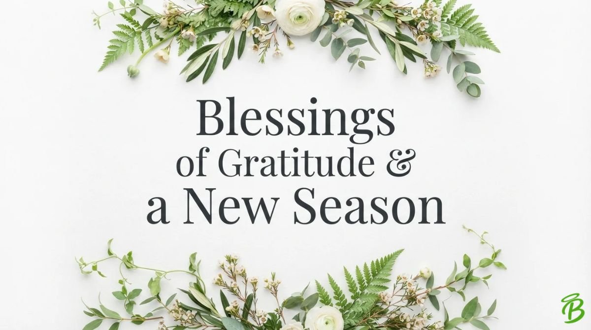 Blessings of Gratitude & a New Season