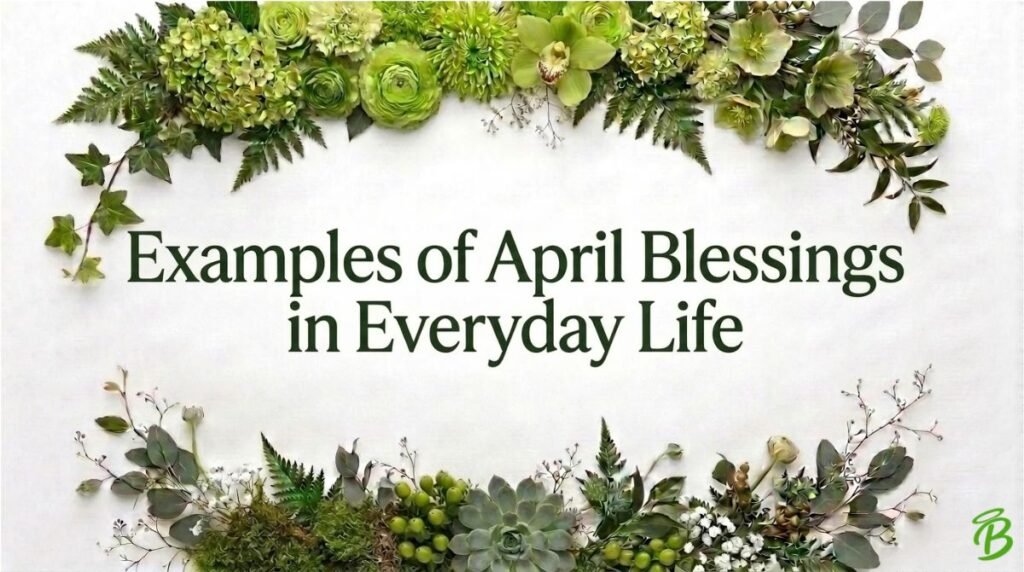 Examples of April Blessings in Everyday Life