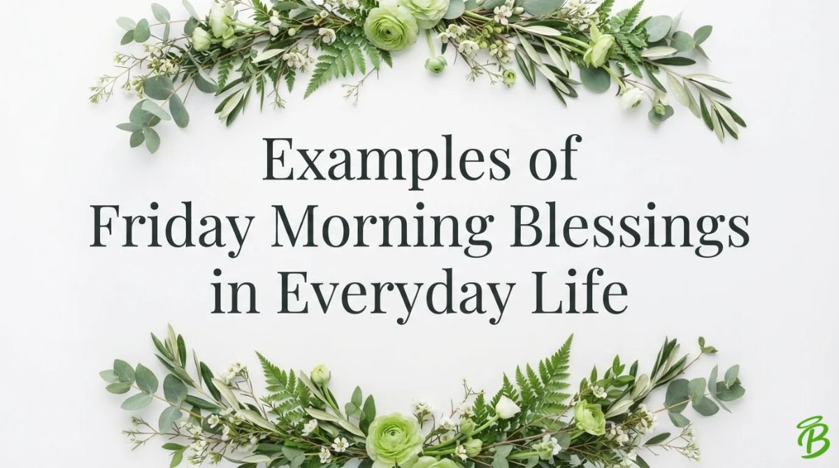 Examples of Friday Morning Blessings in Everyday Life