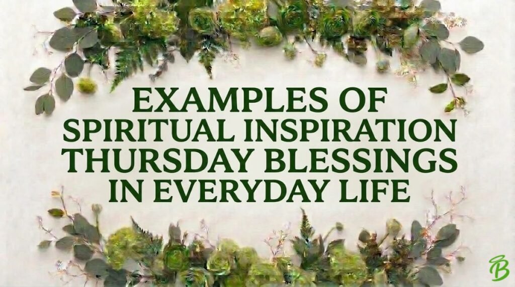 Examples of Spiritual Inspiration Thursday Blessings in Everyday Life