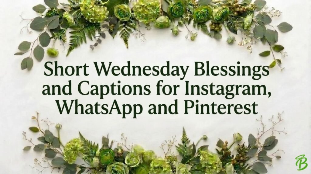 Short Wednesday Blessings and Captions for Instagram, WhatsApp and Pinterest