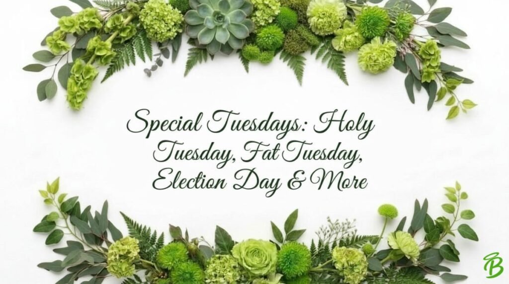 Special Tuesdays: Holy Tuesday, Fat Tuesday, Election Day & More