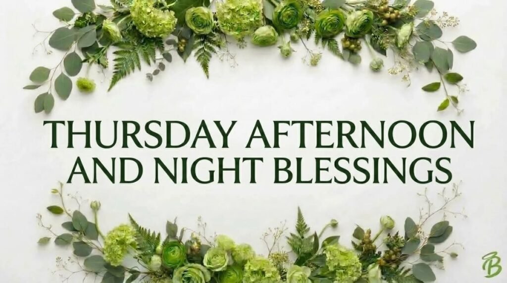 Thursday Afternoon and Night Blessings