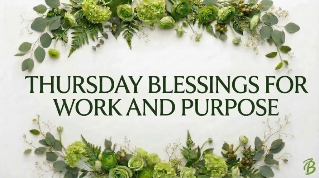Thursday Blessings for Work and Purpose